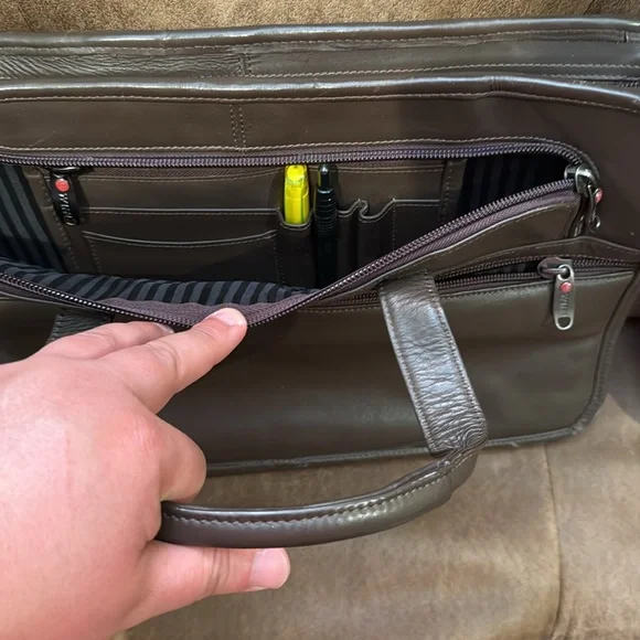 Coach Messenger Leather Bag + Coach Leather Card Holder & Winn Leather Workbag